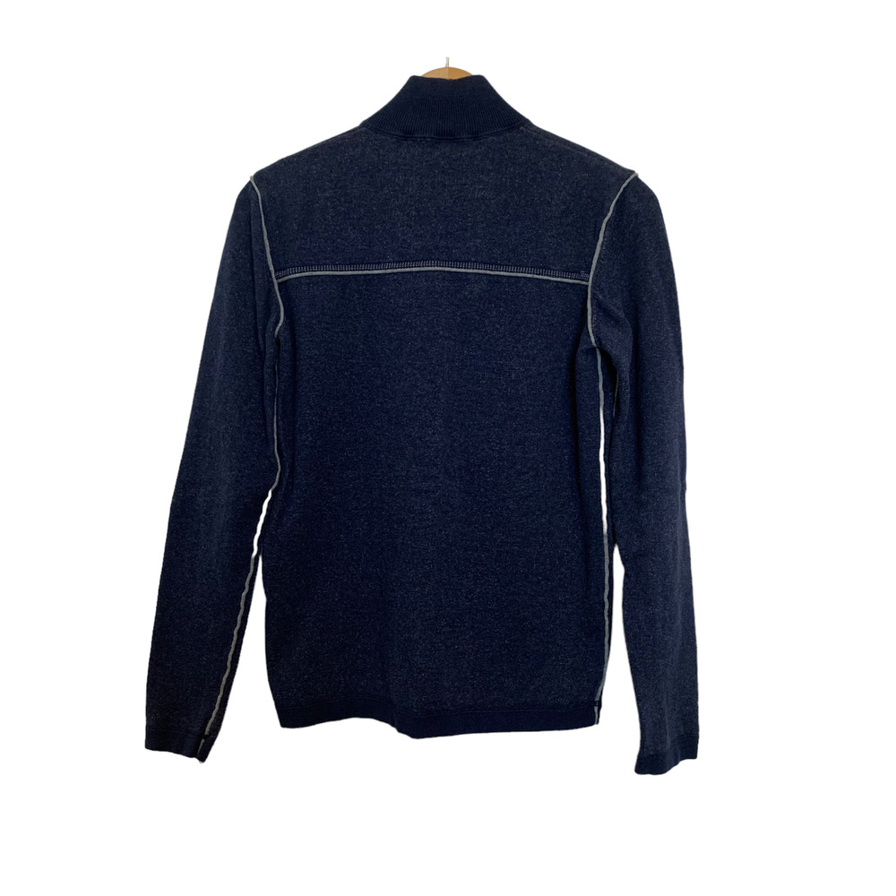 Sundance Mens Long Sleeve Sweater Shirt Size Small Navy Blue Button - Picture 9 of 15